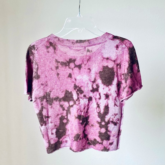 New Tie Dye purple/black top. Size S. - Picture 3 of 6